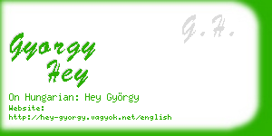 gyorgy hey business card